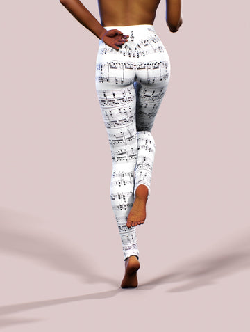 Beethoven's Music Leggings-High waisted leggings-bootysculpted